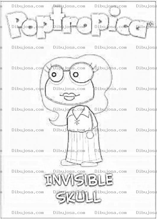 Dibujo para colorear Dibujo De Mujer De Poptropica Para Pintar Y Colorear Poptropicana
