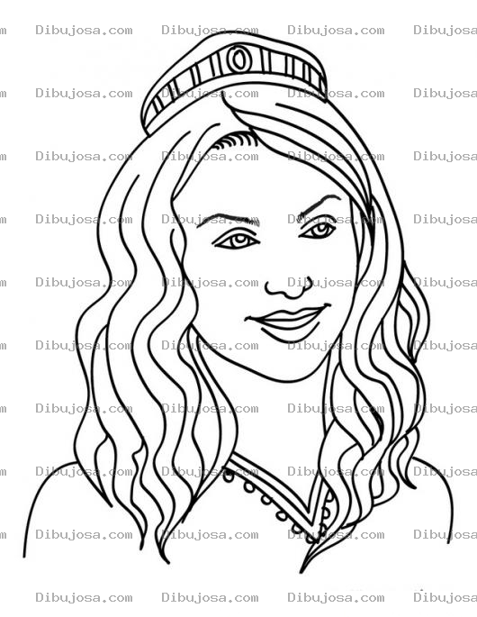 Dibujo para colorear Reina De Belleza Con Corona Para Pintar Y Colorear Una Miss Con Tiara