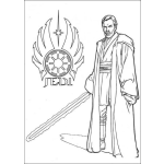 Dibujo para colorear Colorear JEDI de starwars
