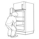 Dibujo para colorear Nevera Vacia Dibujo De Un Nino Con El Refrigerador Vacio Sin Nada De Comer Para Pintar Y Colorear Refri Vacia