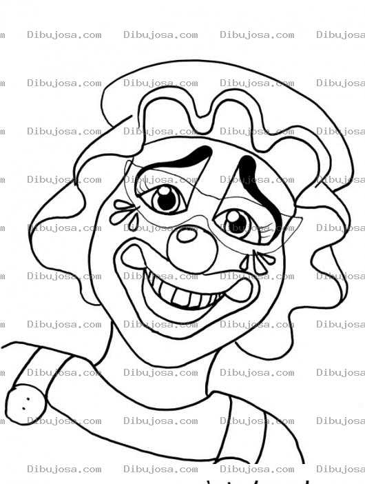 Dibujo para colorear Dibujo De Payasita Sonriendo Para Pintar Y Colorear