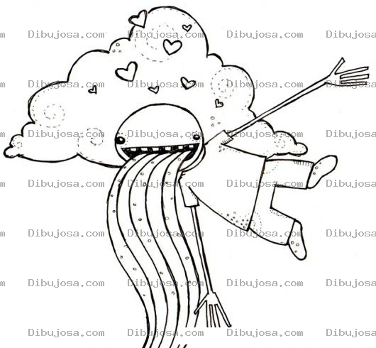 Dibujo para colorear Vomito De Amor Dibujo De Hombre Enamorado Vomitando Desde Las Nubes Por Estar Enamorado Para Pintar Y Colorear Vomitodeamor