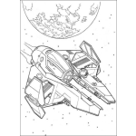Dibujo para colorear Colorear Nave espacial de starwars