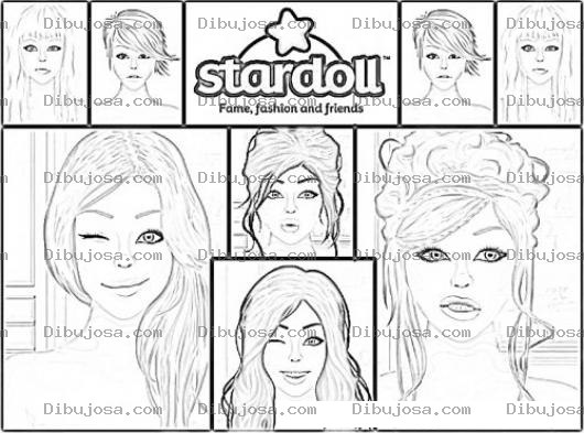 Dibujo para colorear Stardoll Juego De Vestir Para Pintar Y Colorear