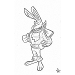 Dibujo para colorear Superconejo Dibujo De Conejo Super Heroe Para Pintar Y Colorear Conejosuper