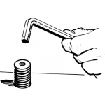 Dibujo para colorear Llavealen Dibujo De Llave Allen Y Tornillo Allen Para Pintar Y Colorear Llave Allen Atronillando Un Tornillo Allen