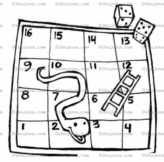 Dibujo para colorear escalerasyserpientes Juego De Serpinetes Y Escaleras Para Pintar Y Colorear