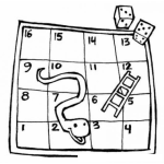 Dibujo para colorear escalerasyserpientes Juego De Serpinetes Y Escaleras Para Pintar Y Colorear