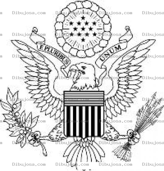 Dibujo para colorear Escudo De Los Estados Unidos De America Para Pintar Y Colorear