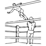 Dibujo para colorear Dibujo De Una Pelea De Lucha Libre Para Colorear