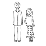 Dibujo para colorear Pareja Humilde Dibujo De Esposos Humildes Para Colorear
