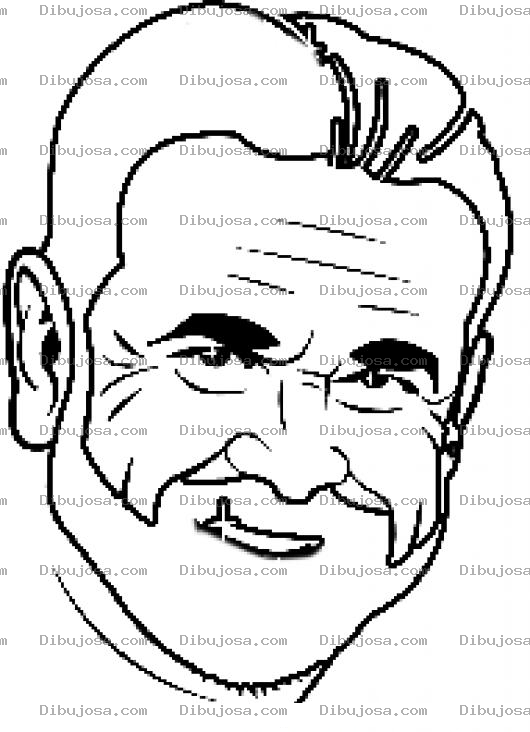 Dibujo para colorear Dibujo De Hombre Barbado Para Colorear