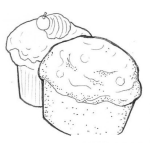 Dibujo para colorear Pastelitos Dibujo De Cubiletios Para Pintar Y Colorear Cubiletes Con Fondan Turron Y Cereza