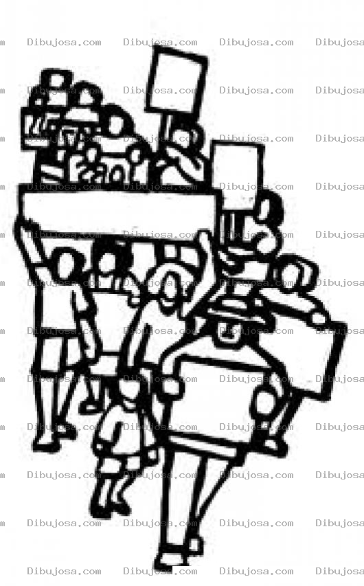 Dibujo para colorear Manifestacion Pacifica Dibujo De. Un Bloqueo De Carreteras Para Manifestar Inconformidades Para Pintar Y Colorear Marcha De Manifestacion Publica