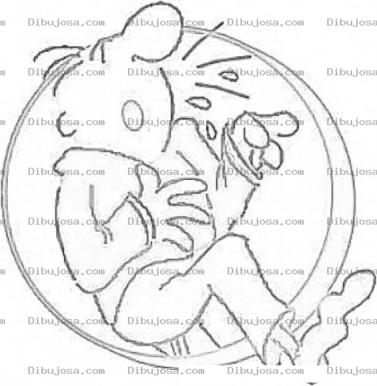 Dibujo para colorear Gripeytos Dibujo De Hombre Con Tos Y Gripe Para Pintar Y Colorear Tosygripe