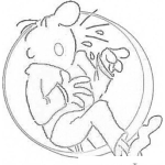 Dibujo para colorear Gripeytos Dibujo De Hombre Con Tos Y Gripe Para Pintar Y Colorear Tosygripe