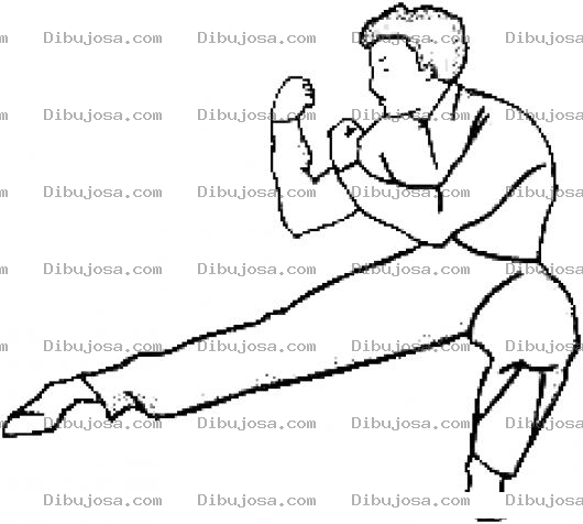 Dibujo para colorear Karateca En Guardi Dibujo De Guardia De Karateka Para Colorear