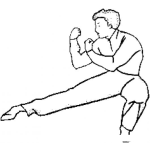 Dibujo para colorear Karateca En Guardi Dibujo De Guardia De Karateka Para Colorear