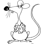 Dibujo para colorear Ratonconqueso Dibujo De Raton Comineod Queso Para Pintar Y Colorear Ratonyqueso O Rata Con Las Manos En El Queso