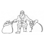 Dibujo para colorear Muchos Regalos Dibujo De Santaclaus Con Dos Costales De Regalos Para Pintar Y Colorear Muchos Regalos