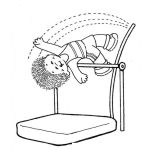 Dibujo para colorear Dibujo de Salto Alto con Garrocha