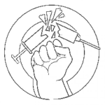 Dibujo para colorear Di No A Las Drogas Dibujo De Mano Rechazando Y Quebrando La Jeringa De  Las Drogas Para Colorear Noalasdrogas