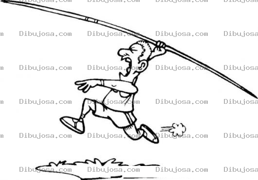 Dibujo para colorear Jabalina lanzamiento para pintar