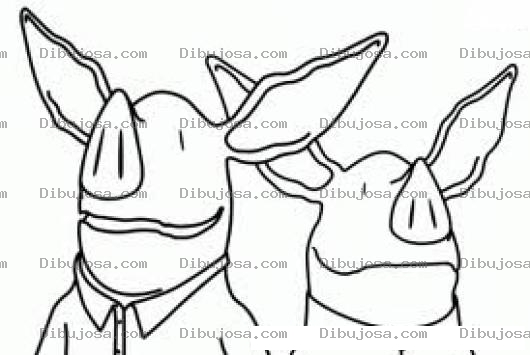 Dibujo para colorear Papas De Olivia Para Pintar Y Colorear Olevea Olevia La Cerdita Del Discovery Channel