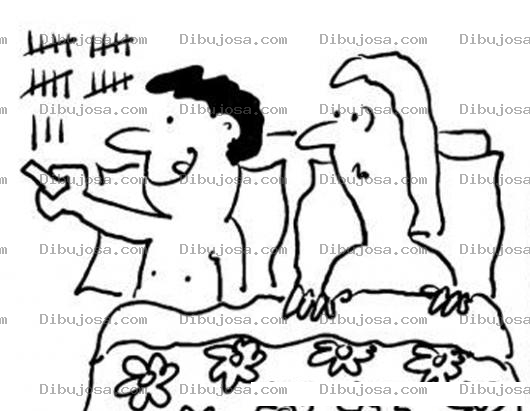Dibujo para colorear Esposo Contando Los Dias Con Su Esposa Para Pintar Y Colorear