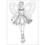 Dibujo para colorear Barbie Mariposa