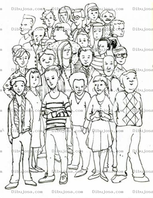 Dibujo para colorear Muchagente Dibujo De Mucha Gente Para Colorear Gentillo