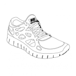 Dibujo para colorear Zapatillas Nike Dibujo De Una Zapatilla Nike Para Pintar Y Colorear Un Tenis Nike