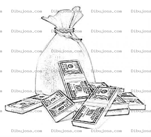 Dibujo para colorear Muchodinero Dibujo De Una Bolsa De Dinero Para Pintar Y Colorear Bastante Dinero