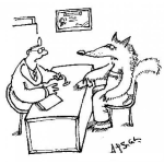 Dibujo para colorear Veterinadio De Lobos Para Pintar Y Colorear Un Lobo En La Clinica De Un Veterinario