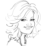 Dibujo para colorear Rubia Con Collar De Perlas Para Colorear
