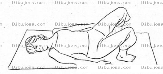 Dibujo para colorear Yoga Para Embarazadas Dibujo De Mujer Embarazada Haciendo Ejercicios De Relajacion Para Pintar Y Colorear Ejercios En El Embarazo
