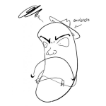 Dibujo para colorear Frijol Enojado Dibujo De Frijol Con Sombrero Para Pintar Y Colorear Poroto Bravo