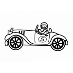 Dibujo para colorear Carro Clasico De Carreras Para Pintar Y Colorear
