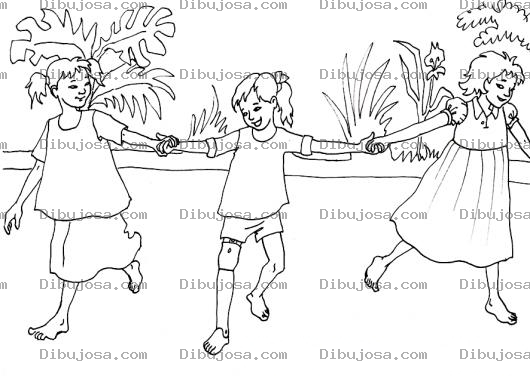 Dibujo para colorear Nina Con Protesis Dibujo De Ninas Jugando Con Una Nina Que Tiene Protesis Para Pintar Y Colorear Buenas Amigas