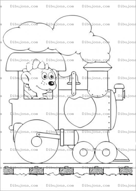 Dibujo para colorear Oso En Tren Dibujo De Osito Maquinista Para Pintar Y Colorear