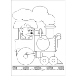 Dibujo para colorear Oso En Tren Dibujo De Osito Maquinista Para Pintar Y Colorear