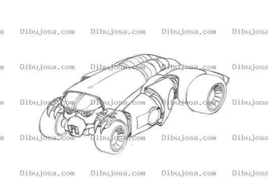 Dibujo para colorear Dibujo De Robot Carro Para Pintar Y Colorear Escarabajo Con Ruedas