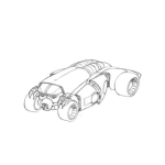 Dibujo para colorear Dibujo De Robot Carro Para Pintar Y Colorear Escarabajo Con Ruedas