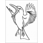 Dibujo para colorear Dibujo De Pajarito Feliz Con El Pico Abierto Para Pintar Y Colorear