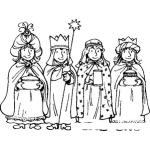 Dibujo para colorear 4reyesmagos Dibujo De 4 Reyes Magos Para Pintar Y Colorear Cuatroreyes