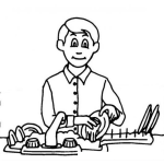 Dibujo para colorear Los Hombres Tambien Lavan Platos Dibujo De Hombre Lavando Platos Para Pintar Y Colorear El Hombre Ideal Para Toda Mujer