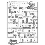Dibujo para colorear Juego De Laberinto Para Encontrar El Tesoro Para Imprimir Pintar Y Colorear