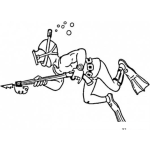 Dibujo para colorear Dibujo De Buzo Con Arpon Para Colorear