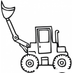 Dibujo para colorear Colorear Tractor de Juguete