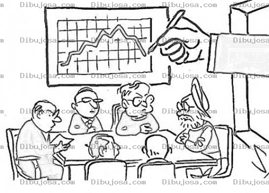 Dibujo para colorear Ventasbajas Dibujo De Una Reunion De Empresa Discutiendo La Baja En Las Ventas Para Pintar Y Colorear Ventas Bajas
